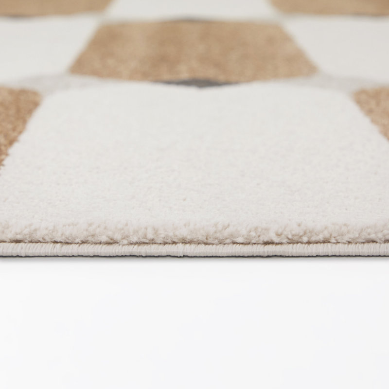 Cagnie Rust/Cream Southwest Modern Area Rug, Rectangle 5'3" x 7'