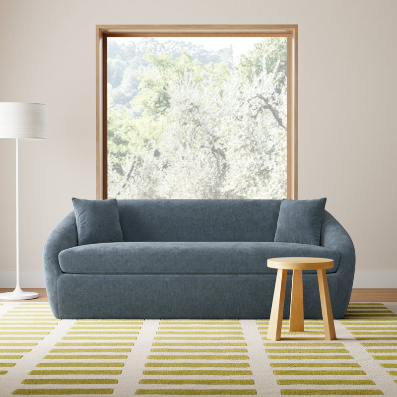 Stargazer Upholstered 81'' Sofa, Blue Performance Chenille