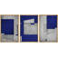 Bleu foncé, gris, géométrique, bloc, abstrait, Mid-Century, formes modernes, illustrations, décor chic-100780922-100780921