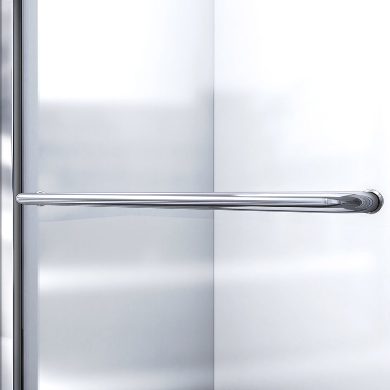 Infinity-Z 60" Oil Rubbed Bronze Frameless Shower Kit with Acrylic Base