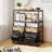 8 Drawers Rolling Storage Cart with Wooden Top,Plastic Storage Drawers,Rolling Cart with drawers,Drawer with Lockable Wheels