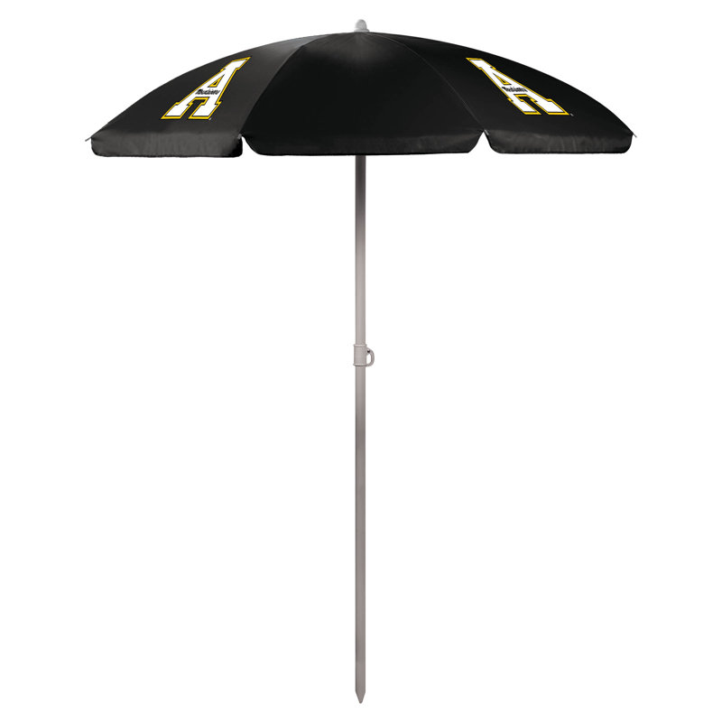 Parasol de plage 5,5 pi Ncaa, Noir, Appalachian State