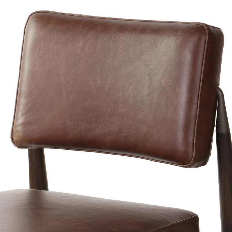 Anton Stool-Havana Brown-Bar, Bar Stool (31" Seat Height), Cognac Genuine Leather