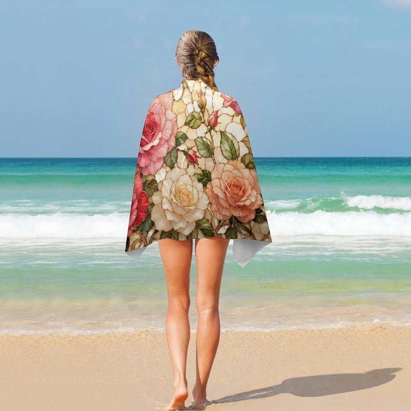 Serviette de plage Rose Floral