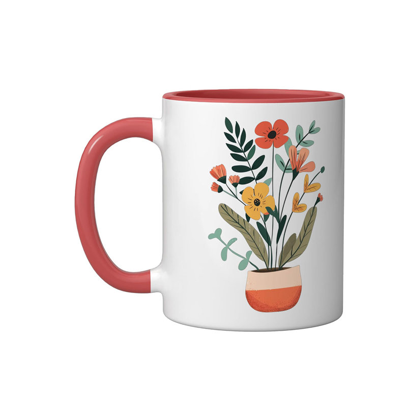 Ceramic Coffee Mug, Red