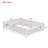 Queen Size Floor Bed with Fence,Door,Rubber Wood Floor Bed with Safety Guardrails