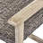 Metal & Wood Grey For Outdoor Spaces, Handwoven Seat, Frame With Iron Enhancements Patio In Grey, Resilient Accents Durability-736571319