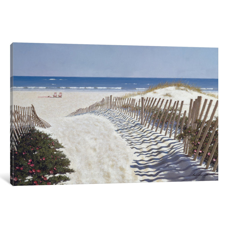 «Walk To The Beach» par Zhen-Huan Lu - reproduction d'art sur toile tendue, H 40 po x l 60 po, Toile tendue, Sans cadre