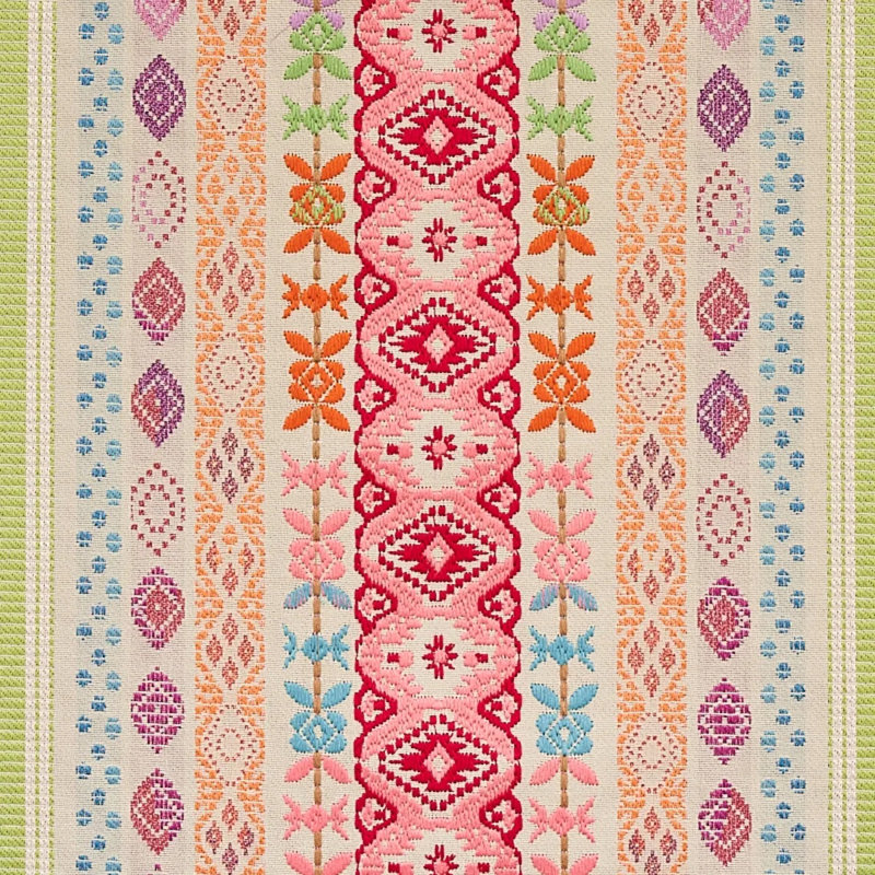 Cosima Embroidery Fabric, Pink Multi