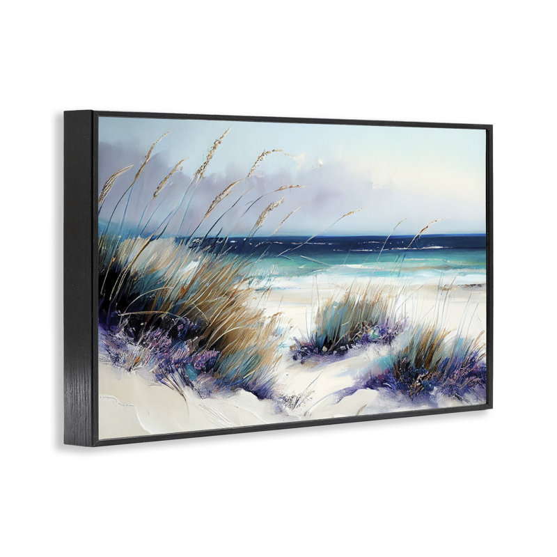 Giclée encadrée Euphoria Beach Dunes, design par Sasha, H 12 po x l 18 po, Giclée encadrée noir minuit