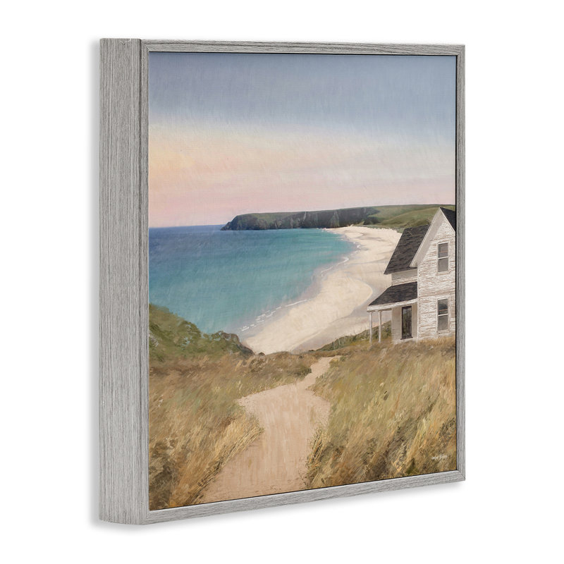  «Cottage Down By Shore», art de la giclée encadrée par Amber Sterling, Estampe numérique Farmhouse, H 12 po x l 12 po