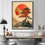 Décoration de coucher de soleil Bonsai doré orange - Japon I-132454202-132454199