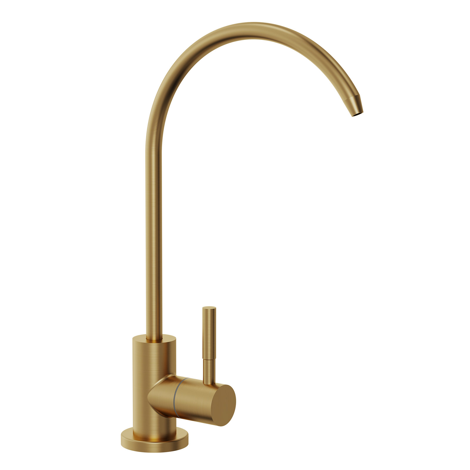  Drinking Water Filter Faucet for Reverse Osmosis, Single-handle Beverage Faucet with Swivel Spout, Brushed Gold