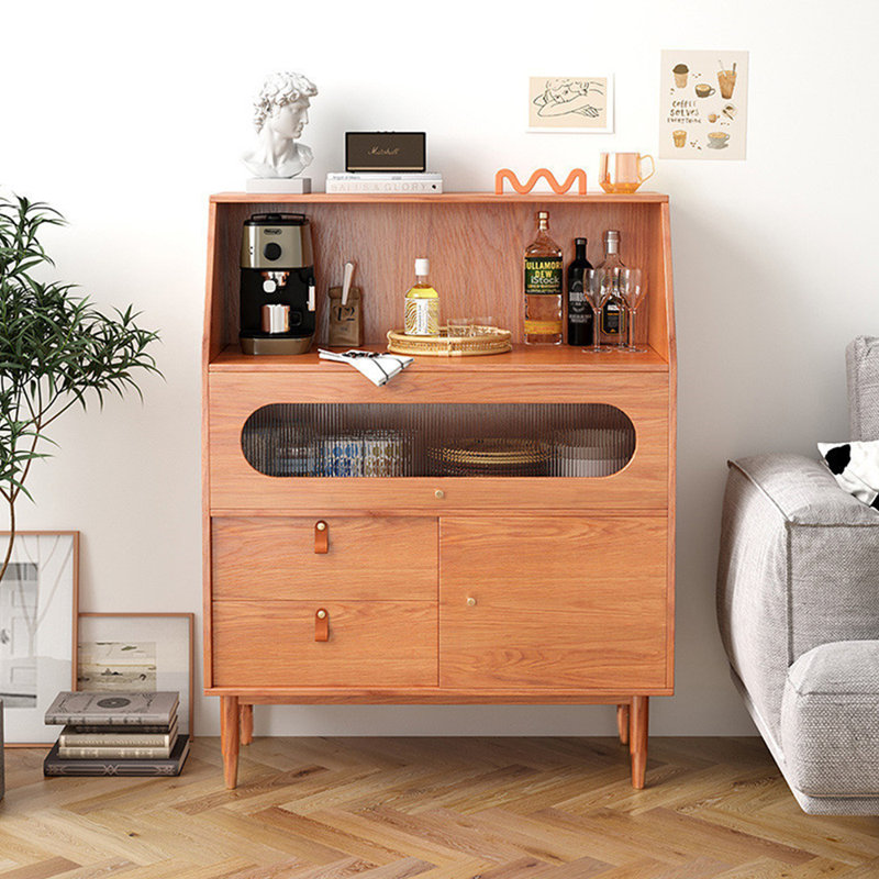 Petite armoire d'appoint multifonctionnelle pour petit ménage, Brun