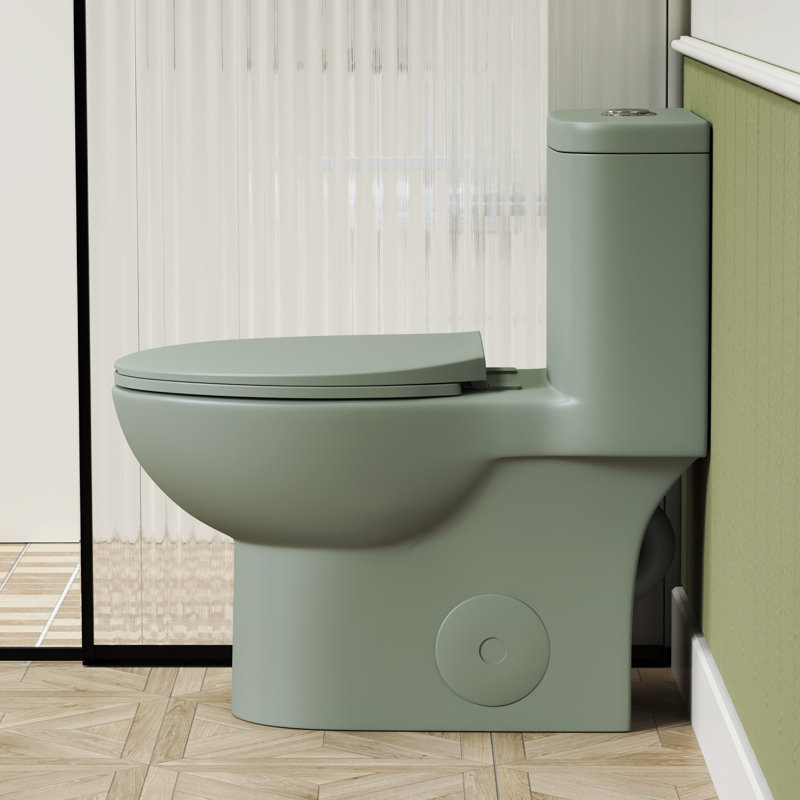 Toilette une pièce verte 17 po ADA, Green