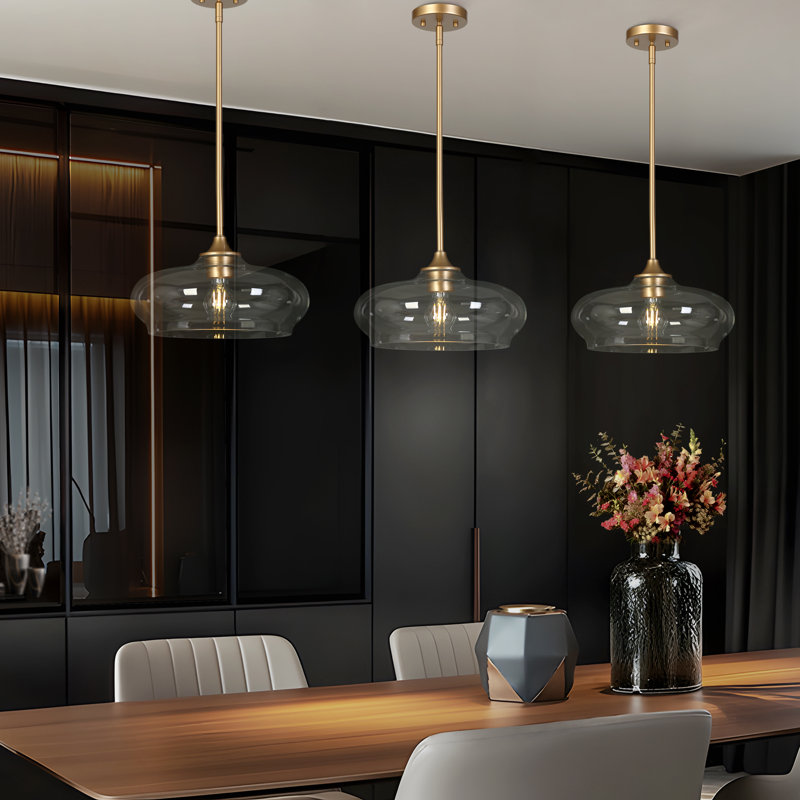 Baron Aldana 1-Light Dome Kitchen Island Lighting