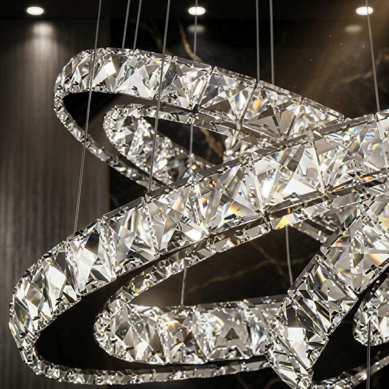 Lustre en cristal DEL à 4 lumières Ariabella