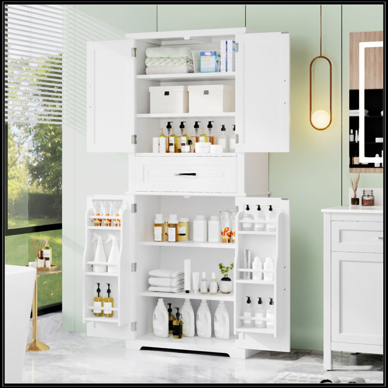 Bathroom Storage Cabinet With Multi-Functional Storage Space