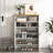 Multi-Functional Mdf Shoe Cabinet With 5-Layer Shelves And Open Storage, White And Natural