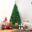 Green PVC Pine Christmas Tree with Metal Stand-639806804