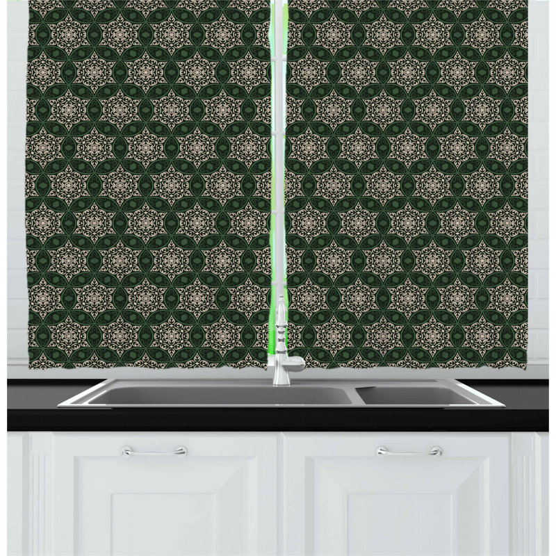 Geometric Tailored Kitchen Curtain