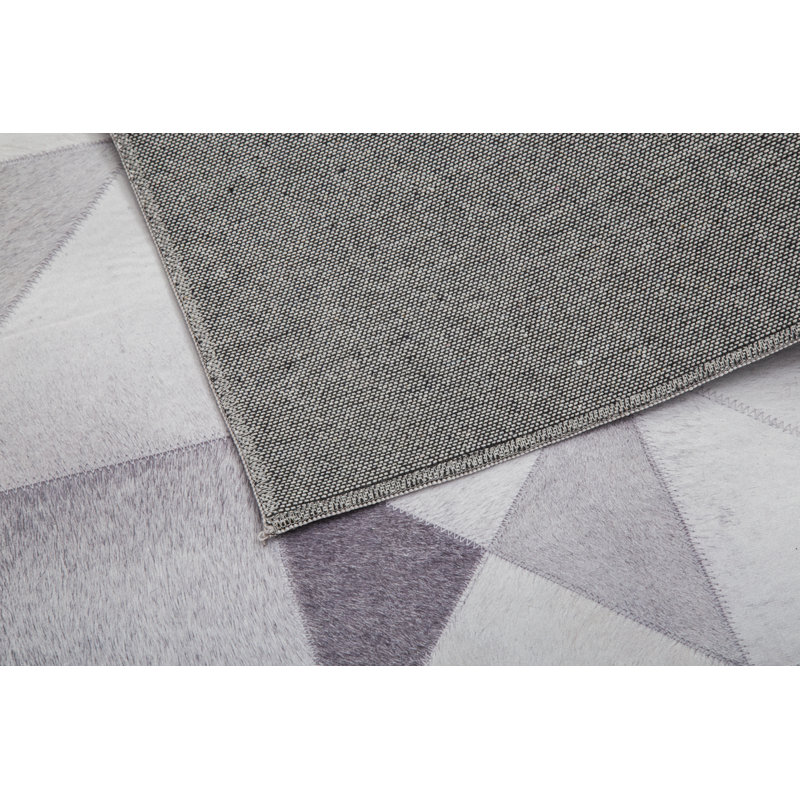 Blanc géométrique Rayna/gris/Tapis décoratif noir, Rectangle 8 pi x 10 pi