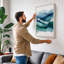 Mountains in Mist Scandinavian - Wrapped Canvas-711076472-711076477