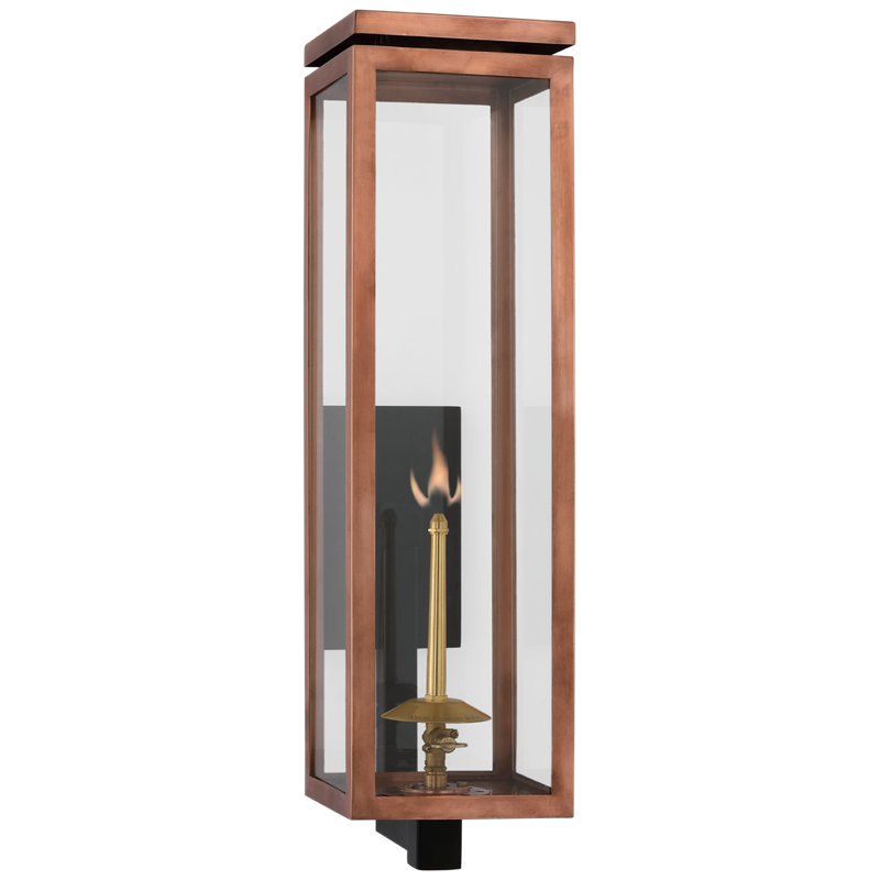 Fresno Gas 1 - Light Outdoor Wall Lantern, 18.75" H x 6" W x 9.25" D