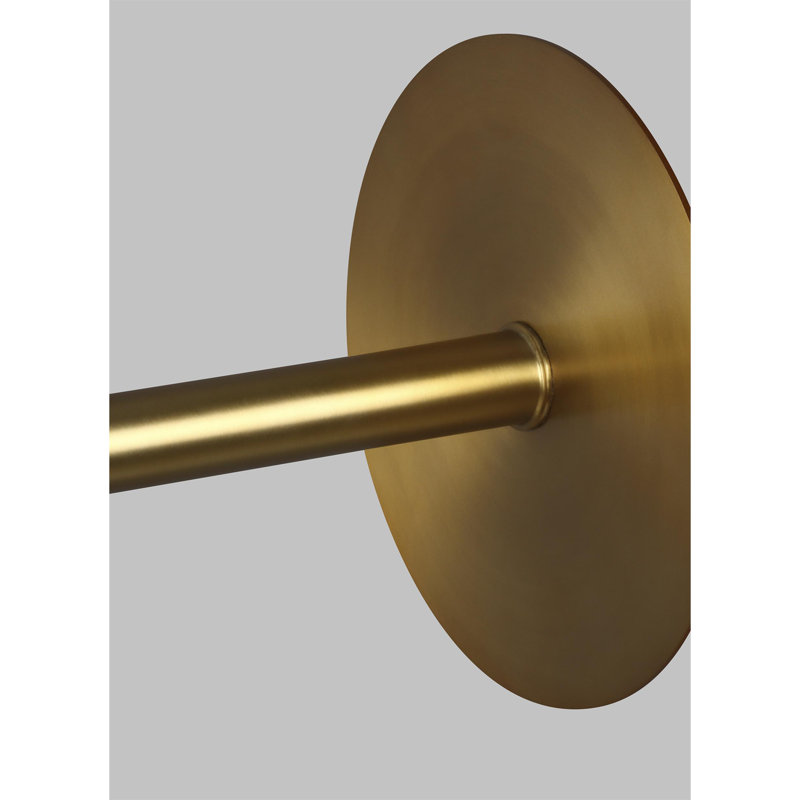 8 - Light Dimmable Sputnik Modern Linear Chandelier, Burnished Brass