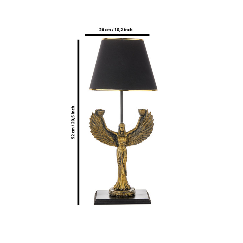 Lampe de table, Or, Noir