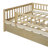 Wood Daybed with Trundle and Fence Guardrails-317973219-317973229