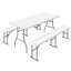 Ensemble de table et de banc de pique-nique portatifs de 1,8 m, table de repas pliante pour le camping et activités de plein air sur la terrasse ou dans le jardin.