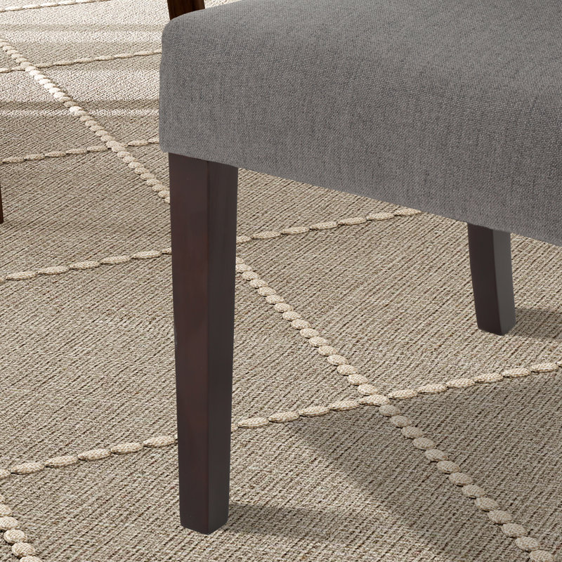Chaise rembourrée à oreilles 21,23 po, Gris foncé