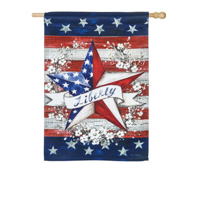 Double Sided 43'' H x 29'' W Polyester Independence Day House Flag