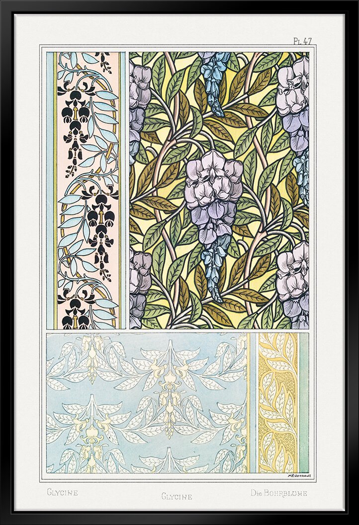ATX Art Group LLC Wisteria Framed On Canvas by Stanley Print House Print