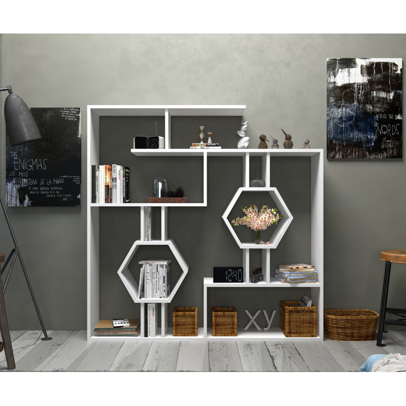 Swenson 134cm H x 134cm W Bookcase, White