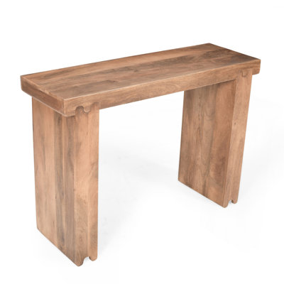 Console Table, Farmhouse Mango Wood Entryway Table, 45-Inch Thickened Sofa Table, Minimalist Narrow Console Table For Entryway Hallway Living Room, Ho