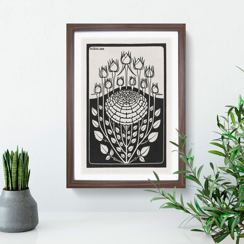 Rose Bush Vol.1 by Julie De Graag - Picture Frame Graphic Art, Walnut Framed, 36cm H x 27cm W x 2cm D