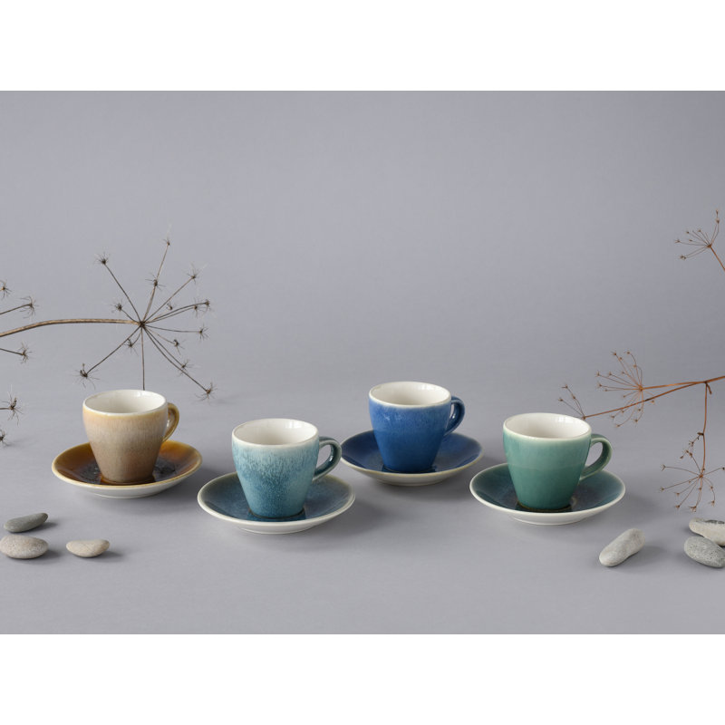 Stoneware Espresso Cup and Saucer
