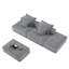 Canapé modulaire surdimensionné moderne avec 2 repose-pieds et 2 sièges, canapé moelleux en tissu de chenille étincelant avec 4 coussins, canapé capitonné à combinaison 4 pièces, aucun assemblage requis, canapés à compression-1899783954