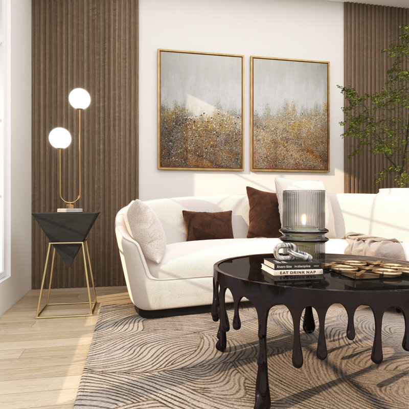 Amrita Contemporary Table Lamp, Gold