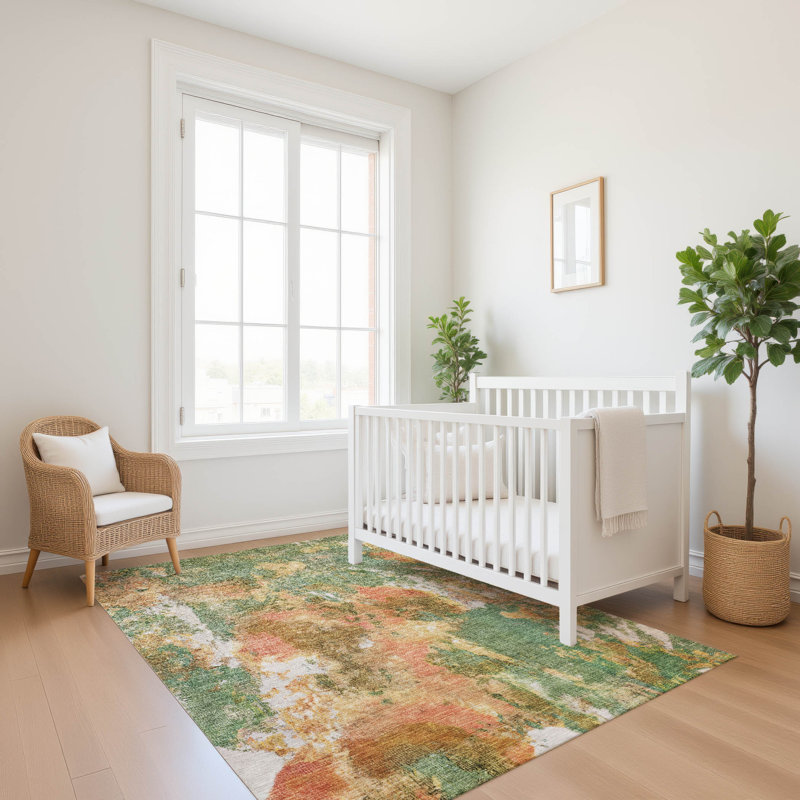 Premium Machine Washable Lubbers AMF1756 Modern Rug, Rectangle 10' x 14'