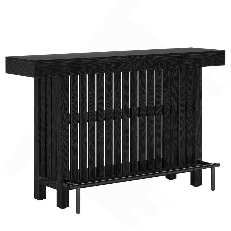 2-Tier Mini Bar Table with Footrest