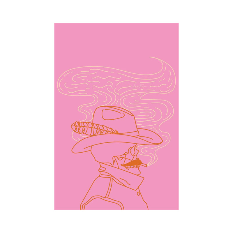 «Love Or Die Tryin 'Cowhand» par - Toile tendue, H 40 po x l 26 po x P 1,5 po