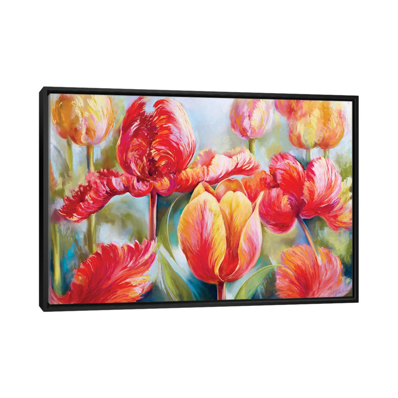 « nice to visible you », reproduction sur toile, H 18 po x l 26 po x P 1,5 po, Toile avec cadre noir, Pas de tapis