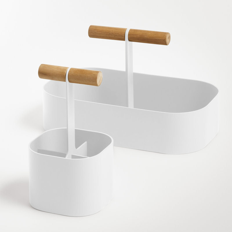 Pluck Small Caddy, White