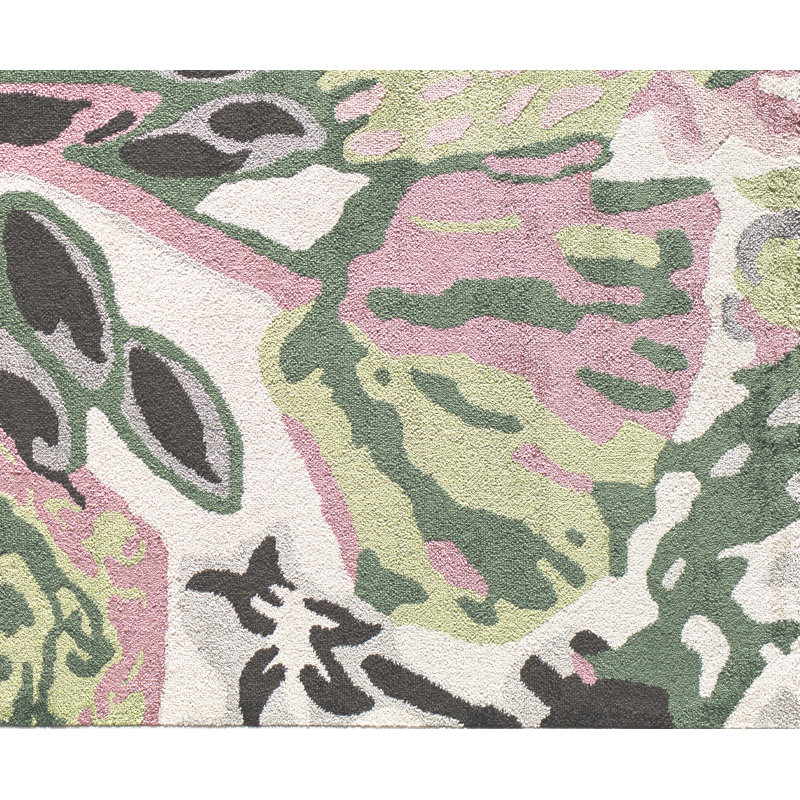 Tapis à motif floral fleurs de mai Valentina, Rectangle 9 pi x 12 pi