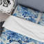 «Blue Watercolor Damask Dahlia Mirage» - Ensemble de housse de couette à motif floral - Microfibre de polyester-1830268346