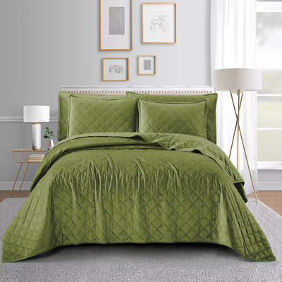 Polyester Coverlet with Pillow Shams Included