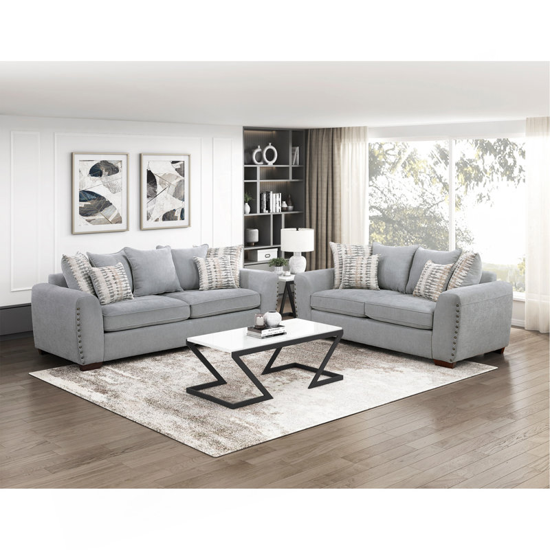 Canapé chenille gris